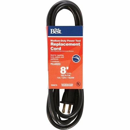 ALL-SOURCE 8 Ft. 16/2 13A Power Tool & Large Appliance Cord APC-JTW162-8-BL